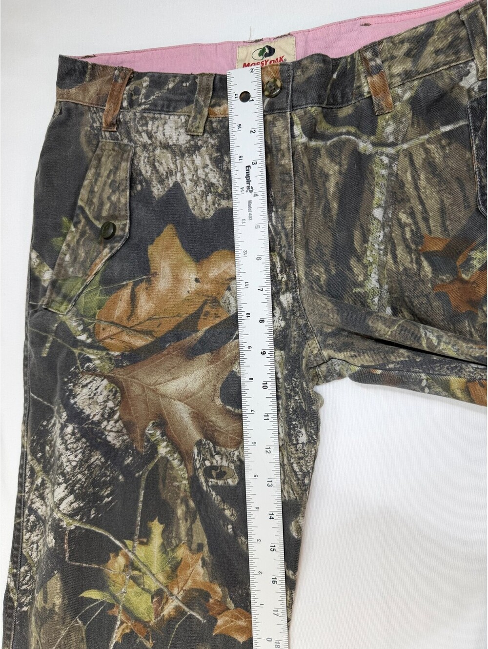 Mossy Oak Women's Cargo Pants Straight Flat Front Camouflage Size 8 Green - Picture 14 of 14